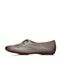 BATA/拔佳夏季专柜同款灰色舒适平底牛皮女休闲鞋(软)AXF23BM6