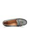 BATA/拔佳春季专柜同款灰色舒适休闲牛皮女豆豆鞋99-H5AM6