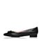 BATA/拔佳春季专柜同款黑色小牛皮女鞋(软)AI304AQ6