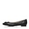 BATA/拔佳春季专柜同款黑色绵羊皮女休闲鞋(软)AN401AQ6