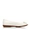BATA/拔佳春季专柜同款白色绵羊皮女鱼嘴鞋(软)AC613AU6