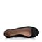 BATA/拔佳春季专柜同款黑色绵羊皮女鱼嘴鞋(软)AC613AU6
