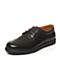 BATA/拔佳春季专柜同款黑色系带平跟牛皮男单鞋(软)D160-AM6