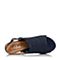 BATA/拔佳夏季专柜同款深兰时尚编织坡跟女凉鞋AYF17BL6