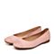 BATA/拔佳夏季专柜同款粉色休闲方跟打蜡山羊皮女单鞋(软)AH802BQ6