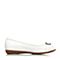 BATA/拔佳春季专柜同款白色精致皮带扣牛皮鱼嘴女凉鞋(软)AC608AU6