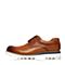 Bata/拔佳秋季专柜同款棕色简约镂花方跟牛皮男单鞋83-38CM6