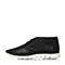 Bata/拔佳专柜同款黑色简约休闲平跟羊皮女单鞋AP620CM6