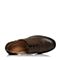 Bata/拔佳秋季专柜同款简约雕花粗跟牛皮女单鞋(软)AT325CM6