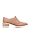 Bata/拔佳春季专柜同款粉色几何纹理牛皮女单鞋AV922AM7