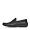 Bata/拔佳春季专柜同款黑色时尚编织舒适平跟牛皮男单鞋6-D65AM7