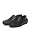 Bata/拔佳春季专柜同款黑色时尚编织舒适平跟牛皮男单鞋6-D65AM7