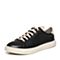 BATA/拔佳春季专柜同款黑色时尚休闲牛皮男板鞋做旧设计A8523AM7