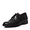 Bata/拔佳春季专柜同款黑色牛皮男单鞋83D02AM7