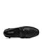 Bata/拔佳春季专柜同款黑色圆头平跟套脚小牛皮乐福鞋男单鞋A8S22AM7