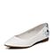 Bata/拔佳春季专柜同款白色牛皮女单鞋AI309AQ7