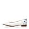 Bata/拔佳春季专柜同款白色牛皮女单鞋AI309AQ7