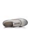 Bata/拔佳夏季专柜同款浅灰色雕花圆头平跟休闲绵羊皮女单鞋AV225BM7
