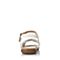 Bata/拔佳夏季专柜同款白色休闲舒适绵羊皮女凉鞋(软)APR36BL7