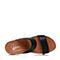 Bata/拔佳夏季专柜同款黑色舒适坡跟日常休闲牛皮女拖鞋9-G68BT7
