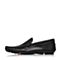 Bata/拔佳夏季专柜同款黑色时尚休闲套脚牛皮乐福鞋男单鞋A8S18BM7