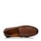 Bata/拔佳秋季专柜同款棕色圆头平跟牛皮乐福鞋男单鞋1-137CM7