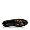 Bata/拔佳秋季专柜同款黑色时尚蜜蜂刺绣金属环女休闲鞋790-5CM7