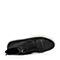 Bata/拔佳冬专柜同款黑色圆头平跟系带马丁靴男短靴82P57DD7