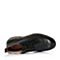 Bata/拔佳冬专柜同款黑色圆头系带雕花牛皮男短靴82B43DD7