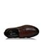 Bata/拔佳冬棕色圆头平跟套脚牛皮商务正装男单鞋856-2DM7