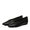 Bata/拔佳秋专柜同款黑色优雅尖头奶奶鞋羊皮女浅口单鞋233-1CQ7