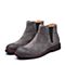 Bata/拔佳冬专柜同款深灰方跟牛皮切尔西靴男短靴86C43DD7