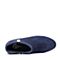 Bata/拔佳冬专柜同款蓝色圆头粗中跟羊绒皮女短靴395-9DD7