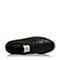 Bata/拔佳2018春专柜同款黑色圆头平跟套脚牛皮板鞋男单鞋88P03AM8