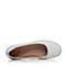 Bata/拔佳2018春专柜同款米色圆头平跟套脚拼色浅口女单鞋AAW01AQ8