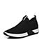 Bata/拔佳2018春专柜同款黑色圆头平跟毛绒布运动休闲男单鞋88J02AM8