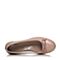 Bata/拔佳2018春专柜同款粉色蝴蝶结圆头坡跟休闲浅口牛皮女单鞋AXF15AQ8