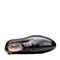 Bata/拔佳2018春专柜同款黑色圆头平跟系带牛皮男单鞋667-5AM8