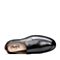 Bata/拔佳2018春专柜同款黑色圆头方跟套脚商务正装牛皮男单鞋10-36AM8