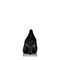 Bata/拔佳2018春专柜同款黑色优雅尖头OL通勤浅口猫跟牛皮女单鞋196-9AQ8