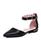 Bata/拔佳2018夏新专柜同款黑色尖头珍珠羊皮革玛丽珍女凉鞋AI364BK8