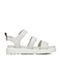 Bata/拔佳2018夏新品专柜同款白色休闲平跟牛皮革/弹力网布女凉鞋ADD02BL8