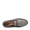 Bata/拔佳2018夏新专柜同款灰色圆头平跟舒适牛皮革乐福鞋男单鞋A8S97BM8
