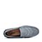 Bata/拔佳2018夏新专柜同款兰色圆头平跟舒适牛皮革乐福鞋男单鞋A8S60BM8