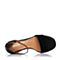 Bata/拔佳2018夏新专柜同款黑色粗高跟OL通勤女凉鞋740-7BL8