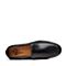 Bata/拔佳2018夏新专柜同款黑色圆头平跟套脚牛皮革乐福鞋男单鞋1-170BM8