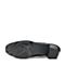 Bata/拔佳2018秋新专柜同款黑色简约系带粗高跟牛皮革女单鞋ABJ22CM8
