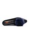 Bata/拔佳2018秋新专柜同款黑色低跟毛球羊绒皮革穆勒鞋女凉鞋ADI23CH8