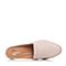 Bata/拔佳2018春季浅粉色圆头舒适低跟穆勒鞋羊皮革女凉拖鞋AQ206AT8