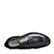 Bata/拔佳2018秋新款专柜同款黑色牛皮革系带方跟正装男单鞋617-9CM8